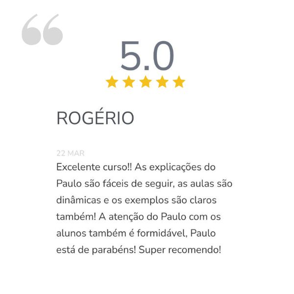 Depoimento de aluno do Curso WED