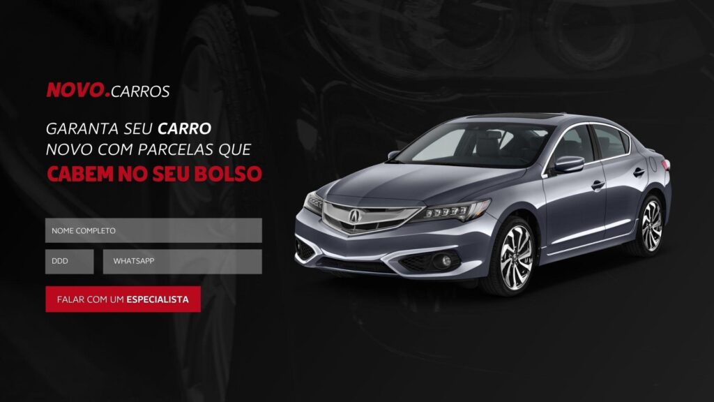 Captação de leads "Carro Novo"