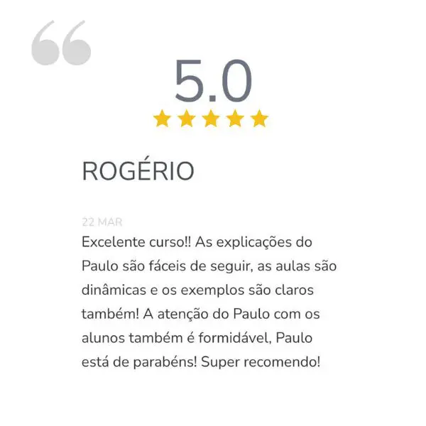 Depoimento de Rogério - Curso WED